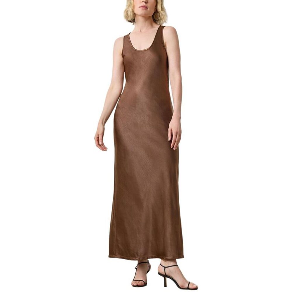 Lilla P Womens  Satin Bias Maxi Dress